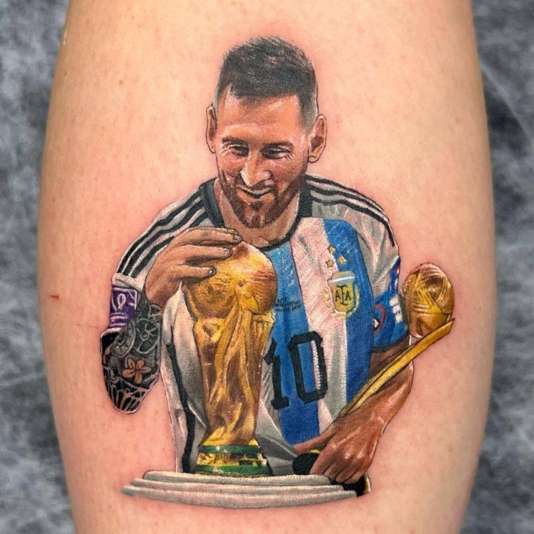 Lionel Messi tattoos all the rage after World Cup victory as Argentina fans pay tribute to man who 'brought the greatest joy'